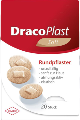 DRACOPLAST Soft Pflaster 2,2 cm rund hautf.