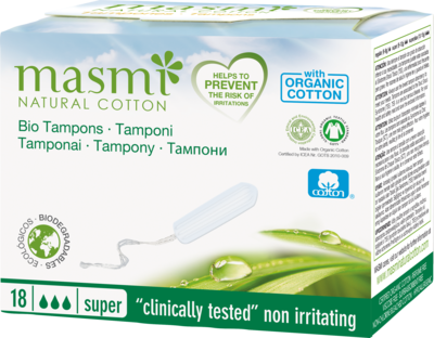 BIO TAMPONS Super 100% Bio-Baumwolle MASMI