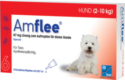 AMFLEE 67 mg Spot-on Lsg.f.kleine Hunde 2-10kg