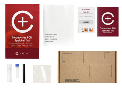 CERASCREEN Coronavirus PCR Speichel Test z.Eins.